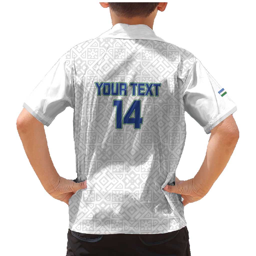 Uzbekistan Football Custom Family Matching Mermaid Dress and Hawaiian Shirt Come On White Wolves White - Wonder Print Shop