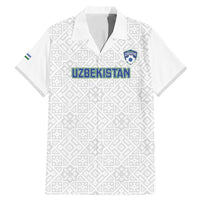 Uzbekistan Football Custom Family Matching Mermaid Dress and Hawaiian Shirt Come On White Wolves White - Wonder Print Shop