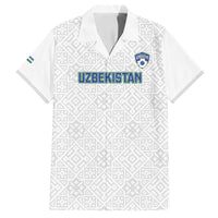 Uzbekistan Football Custom Family Matching Puletasi and Hawaiian Shirt Come On White Wolves White - Wonder Print Shop