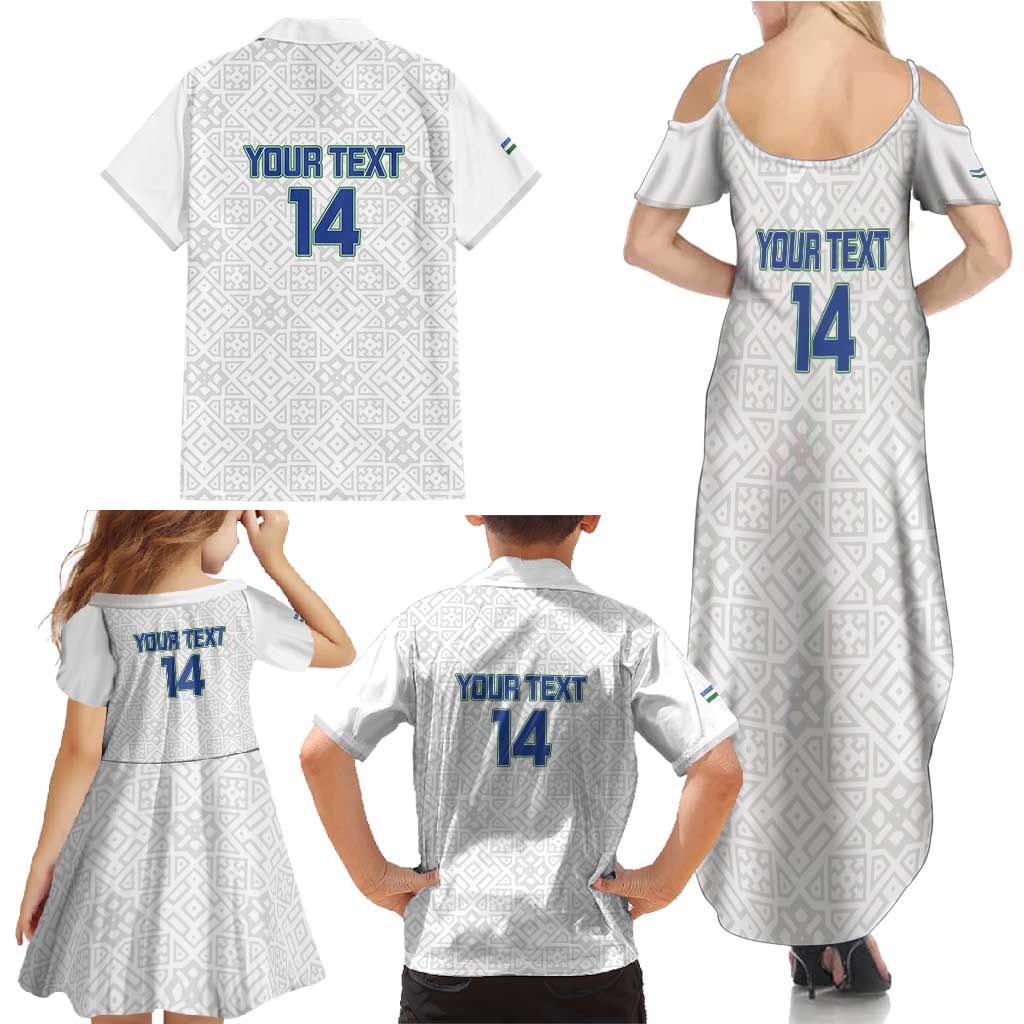 Uzbekistan Football Custom Family Matching Summer Maxi Dress and Hawaiian Shirt Come On White Wolves White - Wonder Print Shop