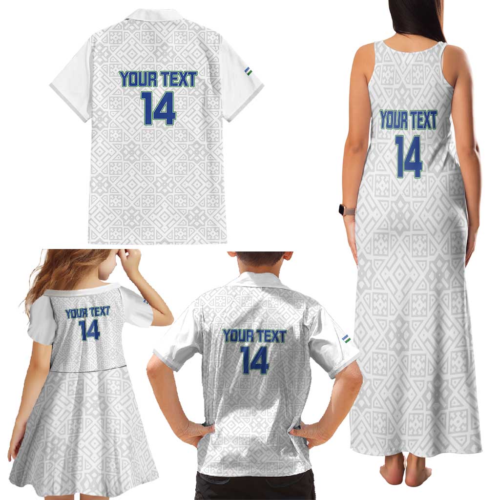 Uzbekistan Football Custom Family Matching Tank Maxi Dress and Hawaiian Shirt Come On White Wolves White - Wonder Print Shop