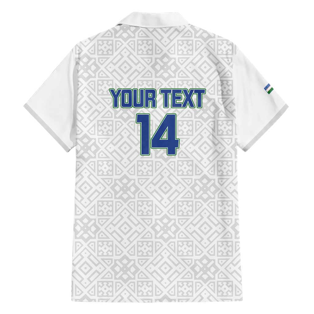 Uzbekistan Football Custom Hawaiian Shirt Come On White Wolves White - Wonder Print Shop