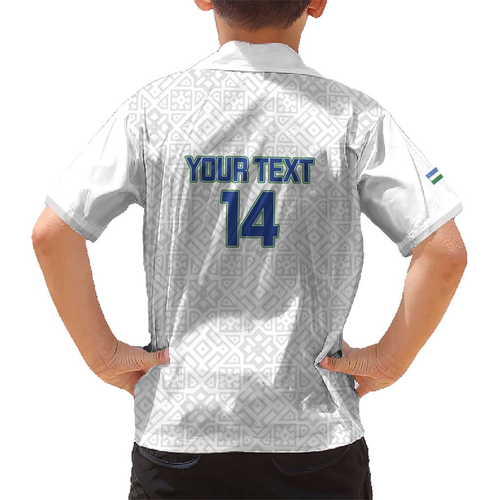 Uzbekistan Football Custom Hawaiian Shirt Come On White Wolves White - Wonder Print Shop