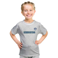 Uzbekistan Football Custom Kid T Shirt Come On White Wolves White - Wonder Print Shop
