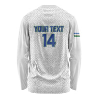 Uzbekistan Football Custom Long Sleeve Shirt Come On White Wolves White - Wonder Print Shop