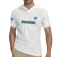 Uzbekistan Football Custom Rugby Jersey Come On White Wolves White - Wonder Print Shop
