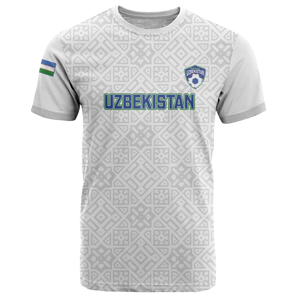 Uzbekistan Football Custom T Shirt Come On White Wolves White - Wonder Print Shop