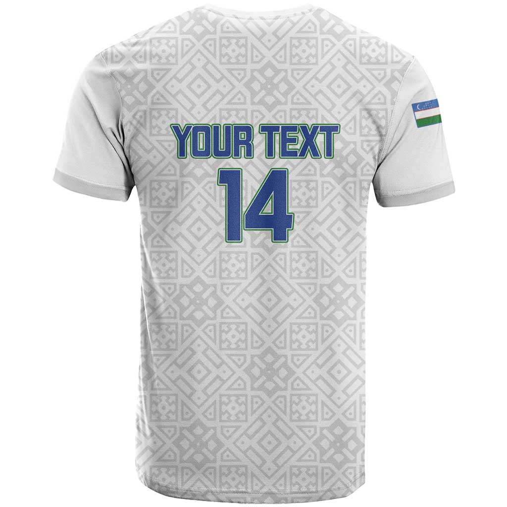 Uzbekistan Football Custom T Shirt Come On White Wolves White - Wonder Print Shop