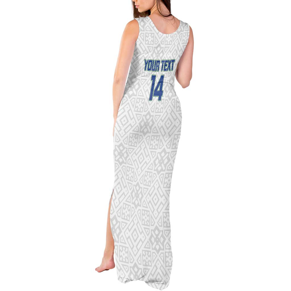 Uzbekistan Football Custom Tank Maxi Dress Come On White Wolves White - Wonder Print Shop