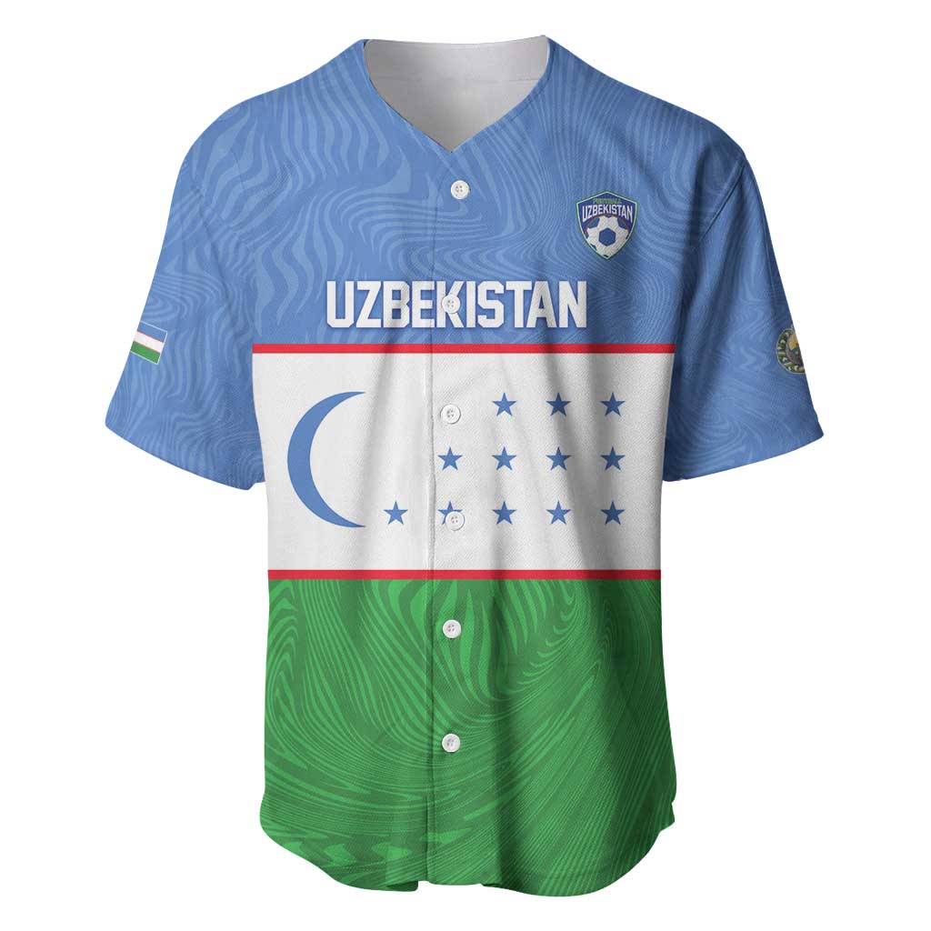 Uzbekistan Football Custom Baseball Jersey Come On White Wolves Flag Style - Wonder Print Shop