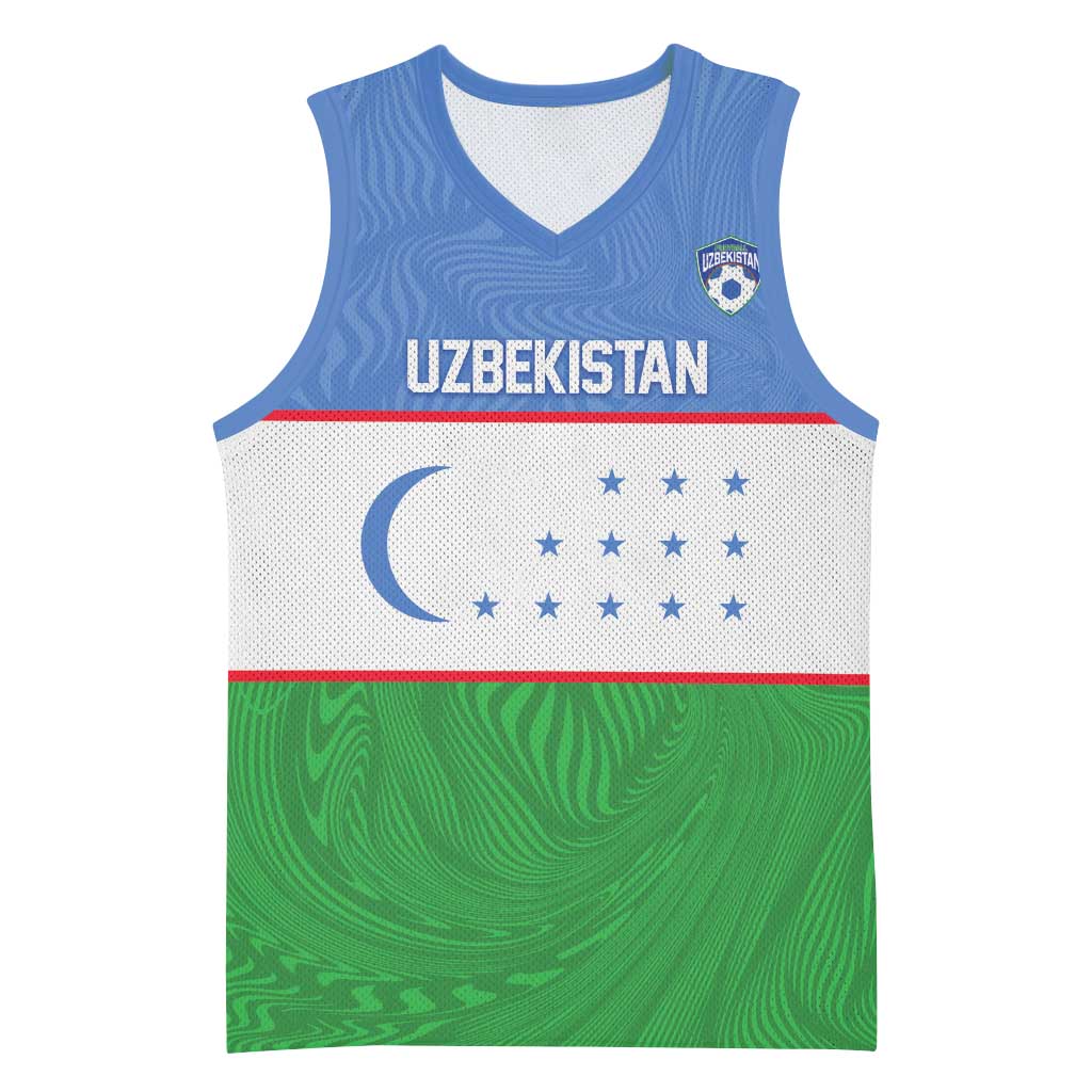 Uzbekistan Football Custom Basketball Jersey Come On White Wolves Flag Style - Wonder Print Shop