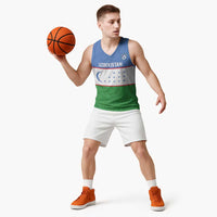 Uzbekistan Football Custom Basketball Jersey Come On White Wolves Flag Style - Wonder Print Shop