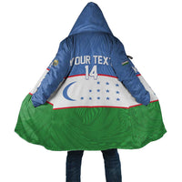Uzbekistan Football Custom Cloak Come On White Wolves Flag Style - Wonder Print Shop