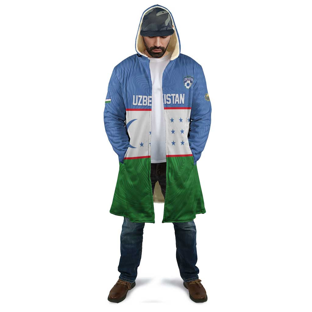 Uzbekistan Football Custom Cloak Come On White Wolves Flag Style - Wonder Print Shop