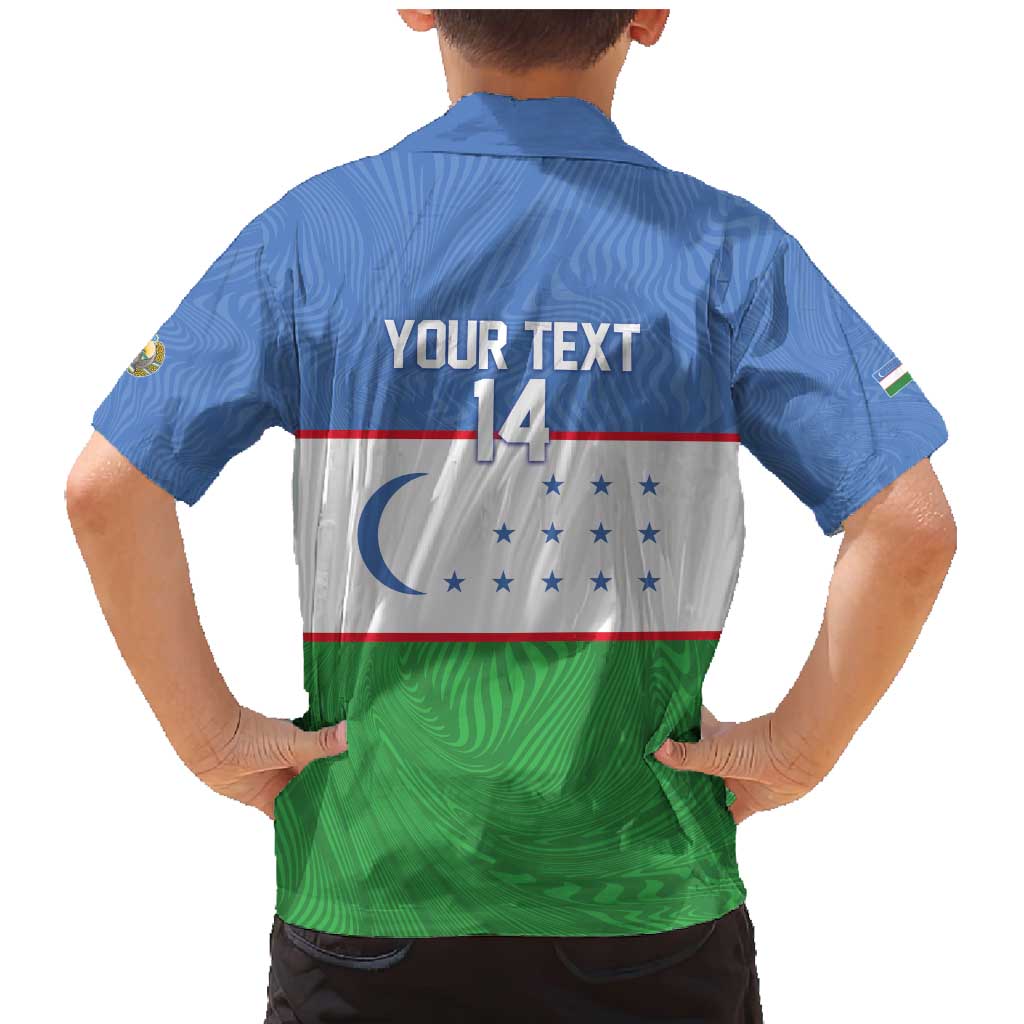 Uzbekistan Football Custom Family Matching Mermaid Dress and Hawaiian Shirt Come On White Wolves Flag Style - Wonder Print Shop