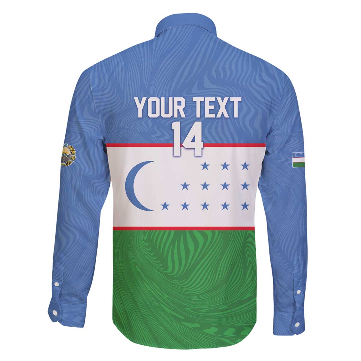 Uzbekistan Football Custom Family Matching Off The Shoulder Long Sleeve Dress and Hawaiian Shirt Come On White Wolves Flag Style - Wonder Print Shop