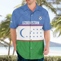 Uzbekistan Football Custom Hawaiian Shirt Come On White Wolves Flag Style - Wonder Print Shop