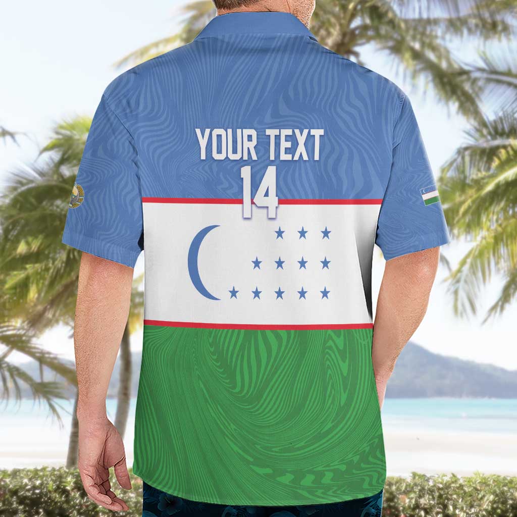Uzbekistan Football Custom Hawaiian Shirt Come On White Wolves Flag Style - Wonder Print Shop