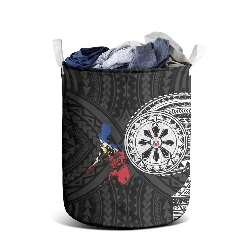 Philippines Strong Laundry Basket Filipino Map Polynesian Tattoo - Wonder Print Shop