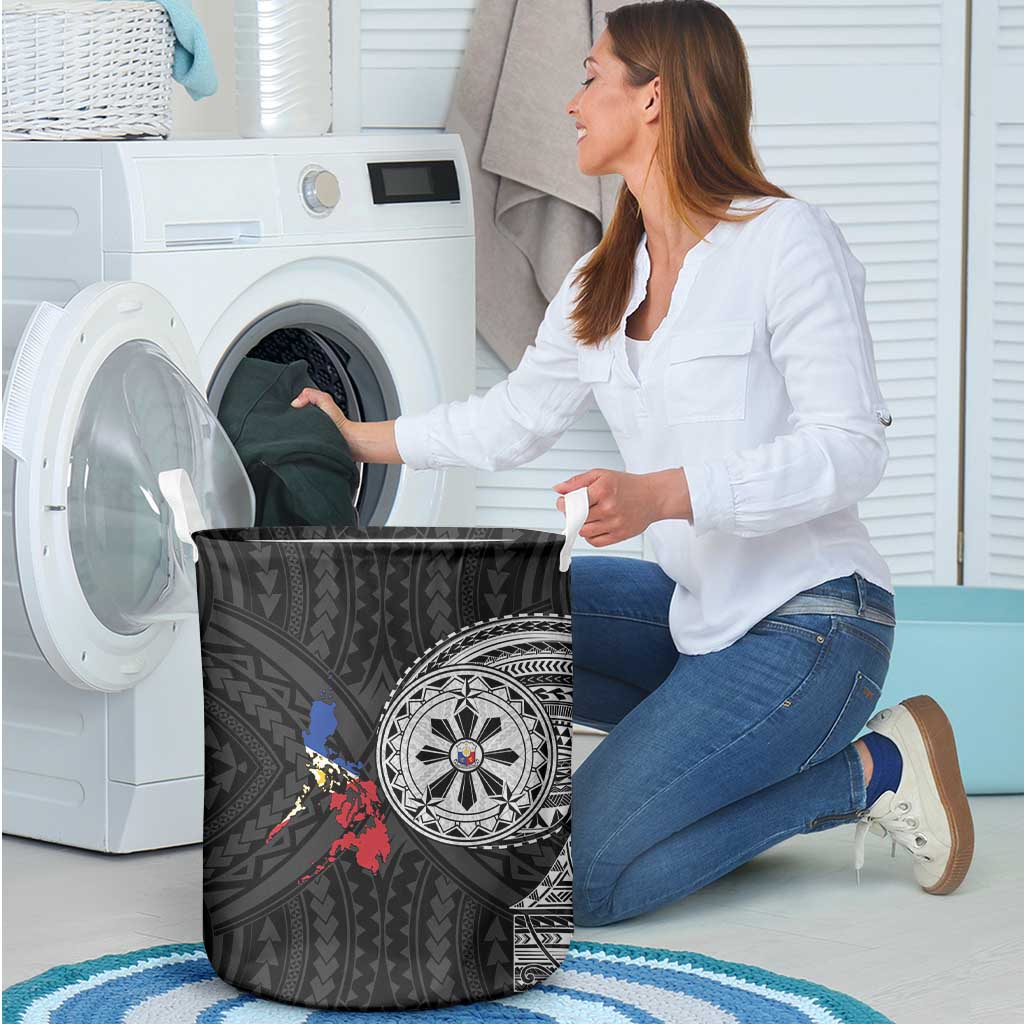 Philippines Strong Laundry Basket Filipino Map Polynesian Tattoo - Wonder Print Shop