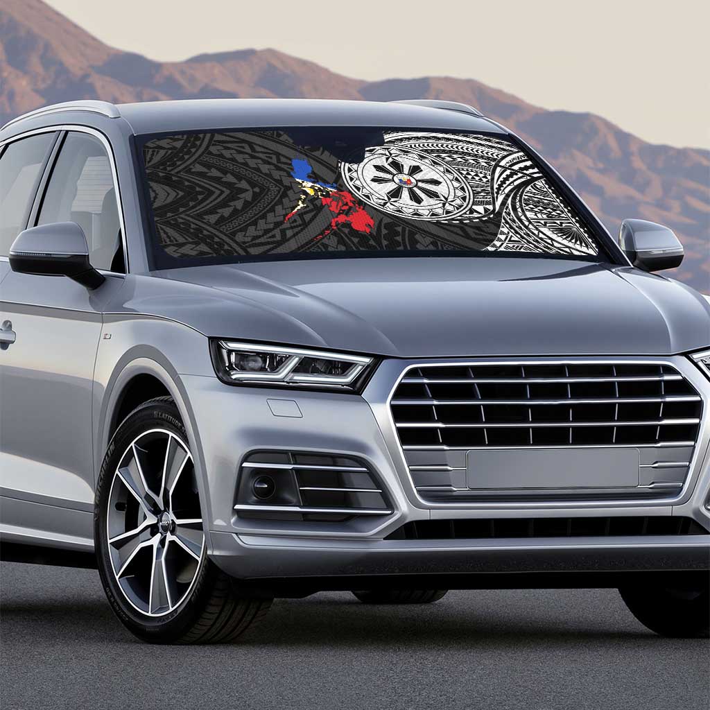 Philippines Strong Auto Sun Shade Filipino Map Polynesian Tattoo - Wonder Print Shop