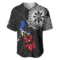 Philippines Strong Baseball Jersey Filipino Map Polynesian Tattoo - Wonder Print Shop