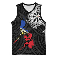 Philippines Strong Basketball Jersey Filipino Map Polynesian Tattoo - Wonder Print Shop
