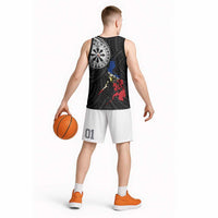 Philippines Strong Basketball Jersey Filipino Map Polynesian Tattoo - Wonder Print Shop
