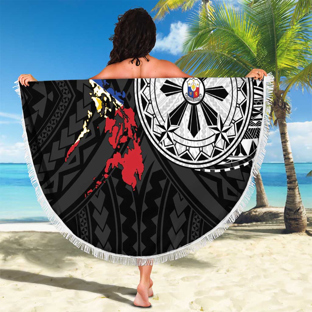 Philippines Strong Beach Blanket Filipino Map Polynesian Tattoo - Wonder Print Shop