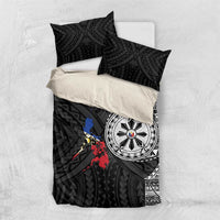 Philippines Strong Bedding Set Filipino Map Polynesian Tattoo - Wonder Print Shop