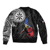 Philippines Strong Bomber Jacket Filipino Map Polynesian Tattoo - Wonder Print Shop