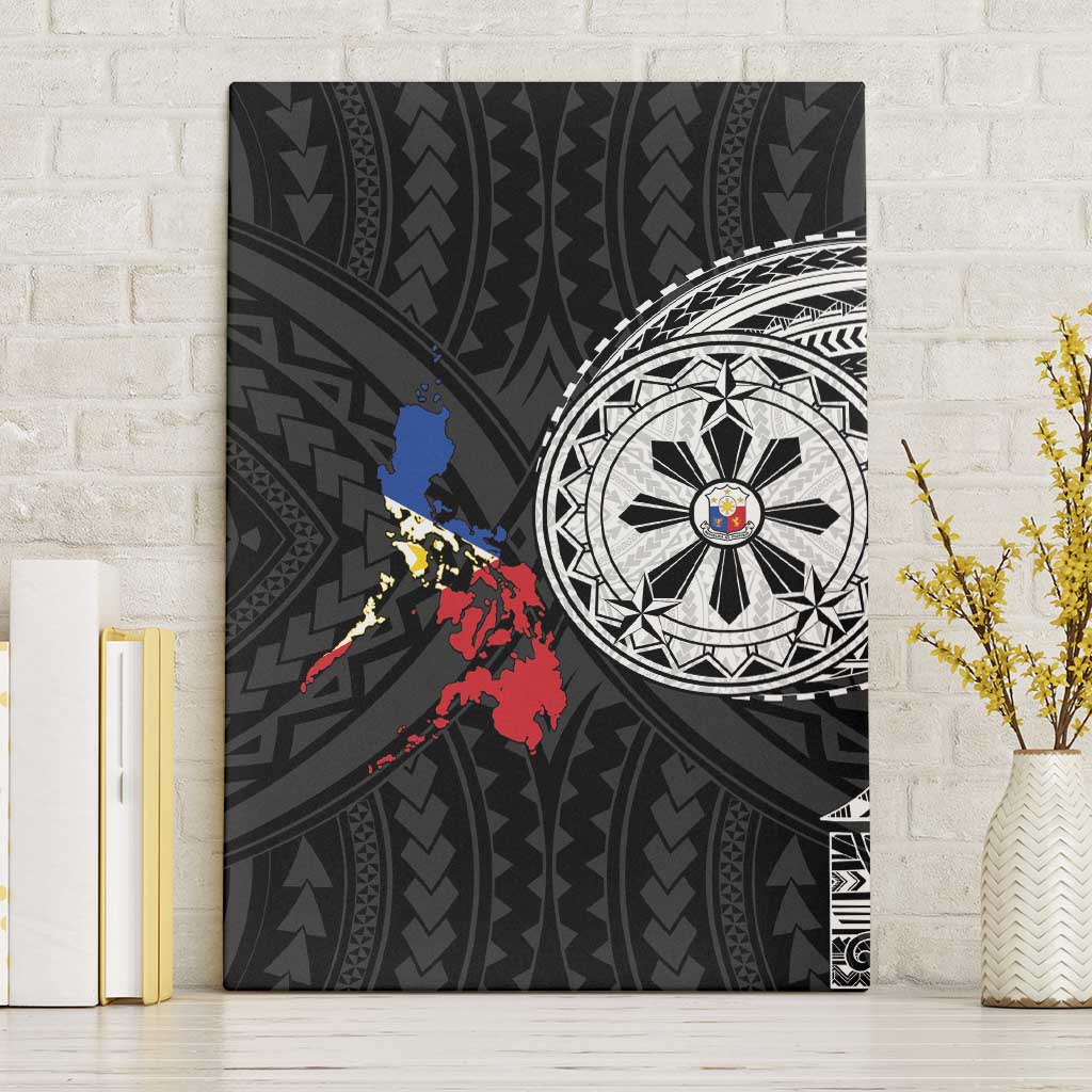 Philippines Strong Canvas Wall Art Filipino Map Polynesian Tattoo - Wonder Print Shop