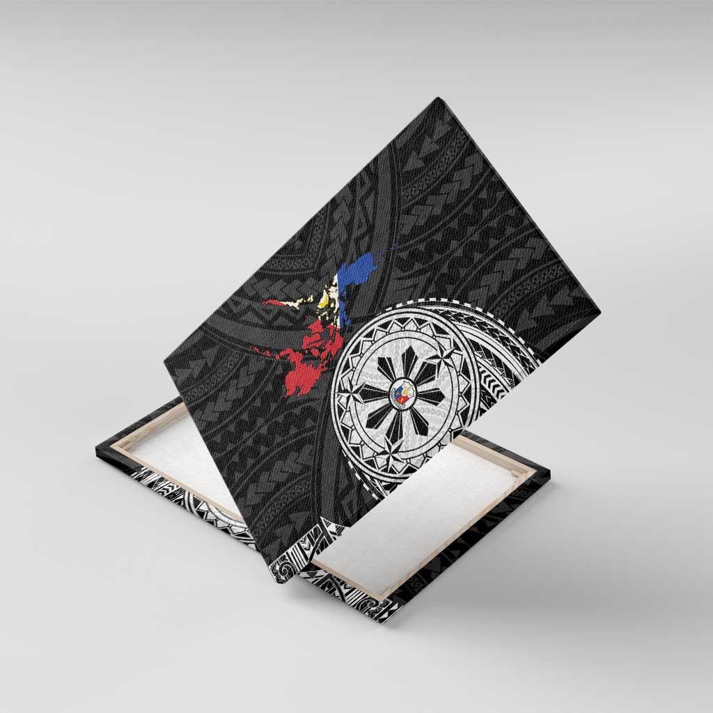 Philippines Strong Canvas Wall Art Filipino Map Polynesian Tattoo - Wonder Print Shop