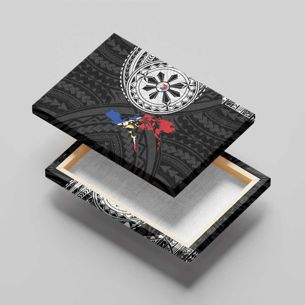 Philippines Strong Canvas Wall Art Filipino Map Polynesian Tattoo - Wonder Print Shop