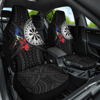 Philippines Strong Car Seat Cover Filipino Map Polynesian Tattoo - Wonder Print Shop