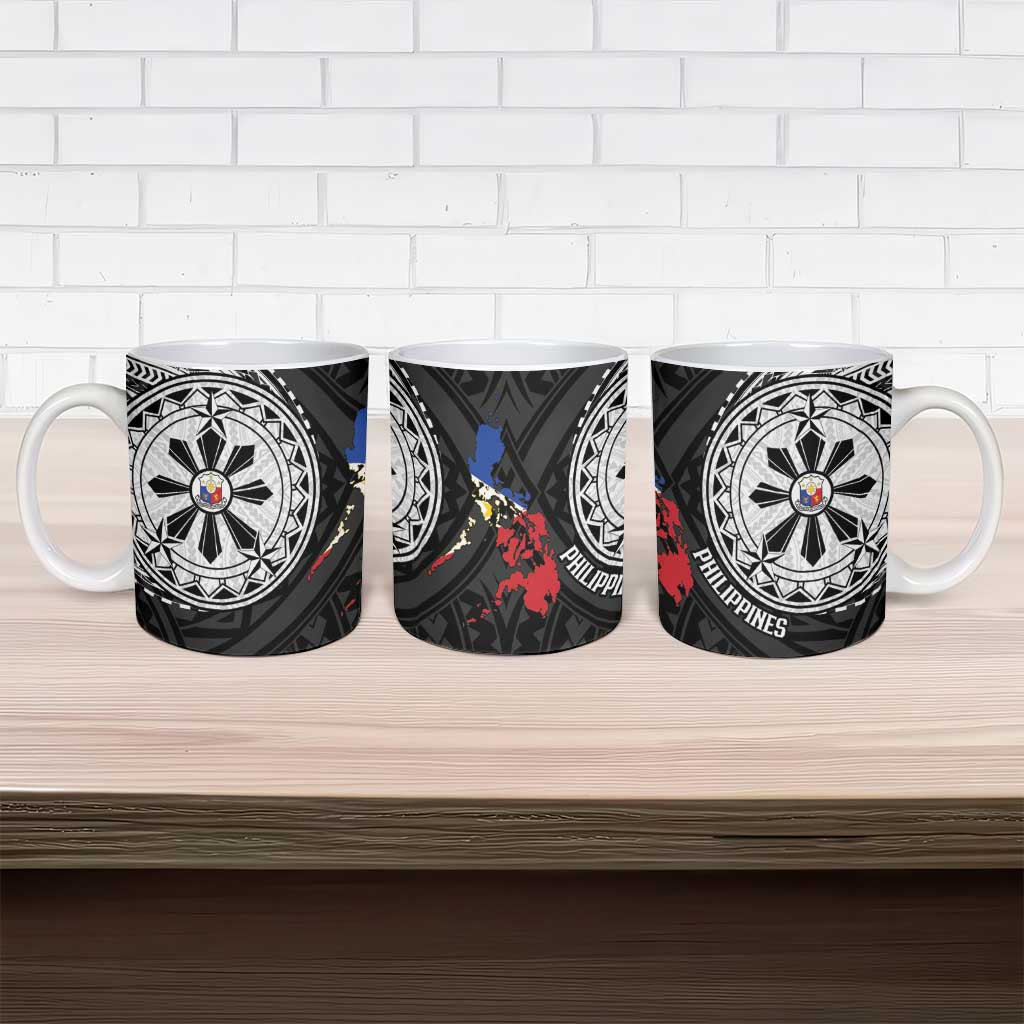 Philippines Strong Ceramic Mug Filipino Map Polynesian Tattoo - Wonder Print Shop