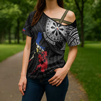 Philippines Strong Cross Shoulder Shirt Filipino Map Polynesian Tattoo - Wonder Print Shop