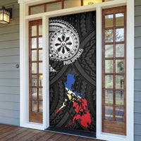 Philippines Strong Door Cover Filipino Map Polynesian Tattoo - Wonder Print Shop