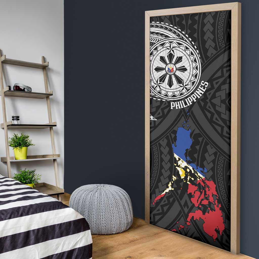Philippines Strong Door Cover Filipino Map Polynesian Tattoo - Wonder Print Shop