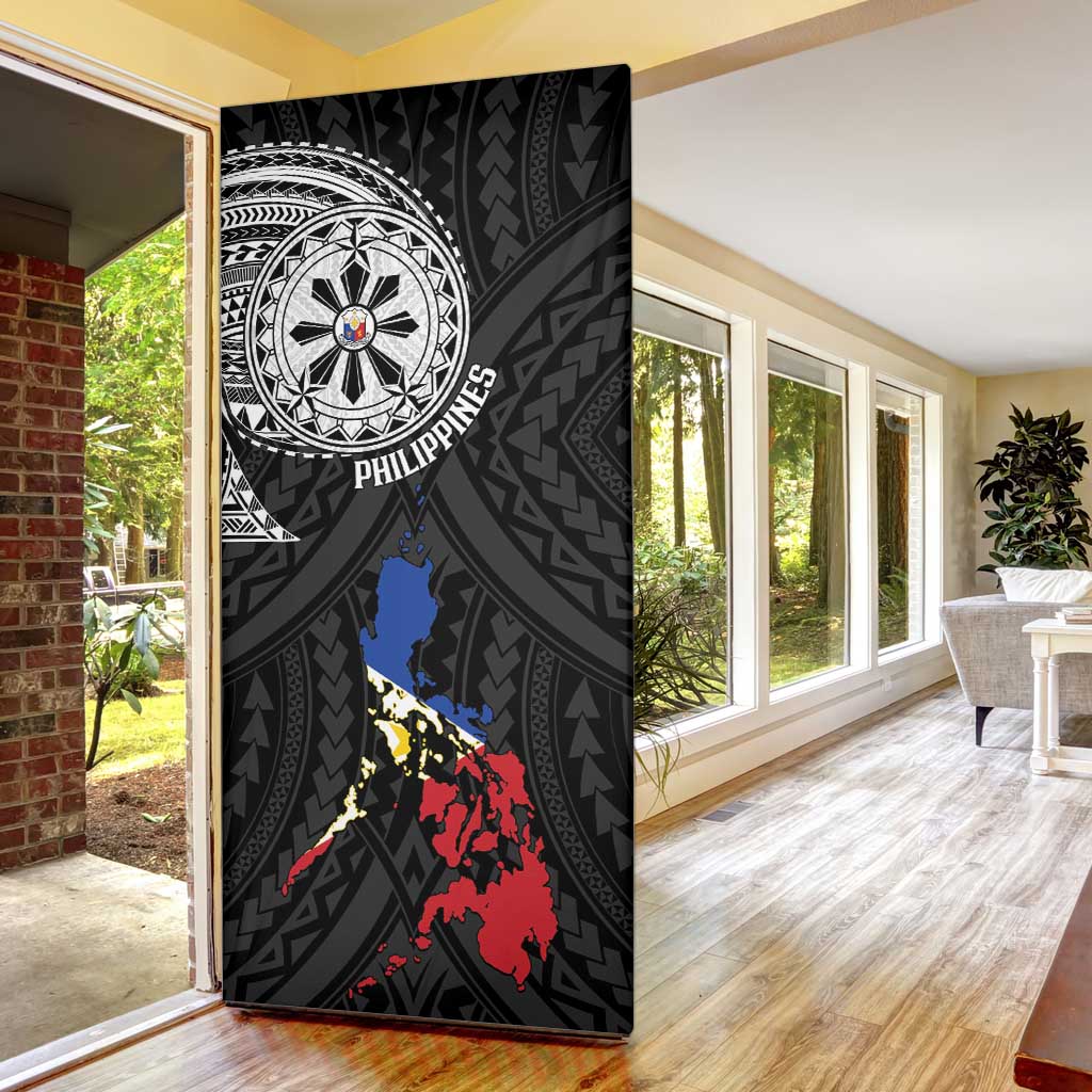 Philippines Strong Door Cover Filipino Map Polynesian Tattoo - Wonder Print Shop