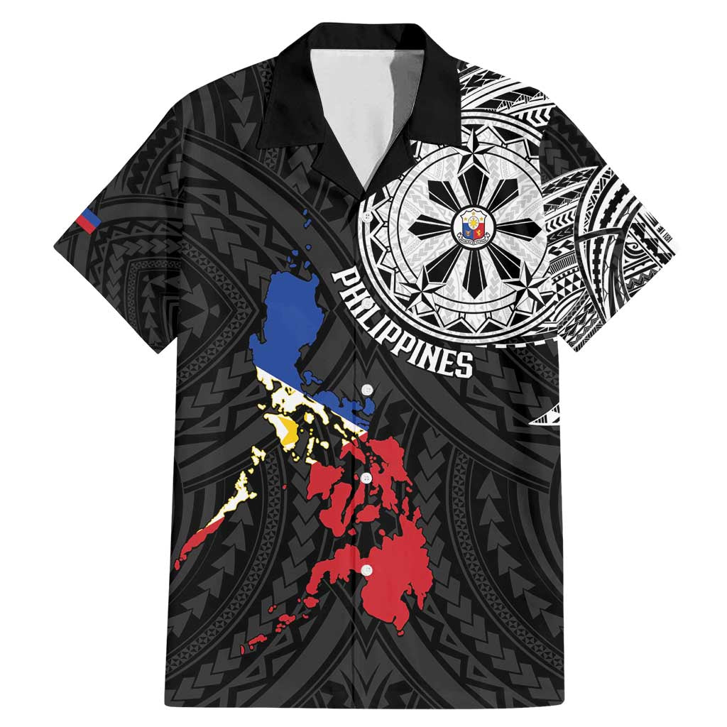 Philippines Strong Family Matching Mermaid Dress and Hawaiian Shirt Filipino Map Polynesian Tattoo - Wonder Print Shop