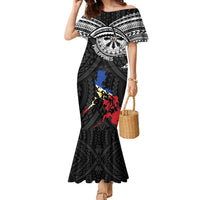 Philippines Strong Family Matching Mermaid Dress and Hawaiian Shirt Filipino Map Polynesian Tattoo - Wonder Print Shop