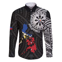 Philippines Strong Family Matching Puletasi and Hawaiian Shirt Filipino Map Polynesian Tattoo - Wonder Print Shop