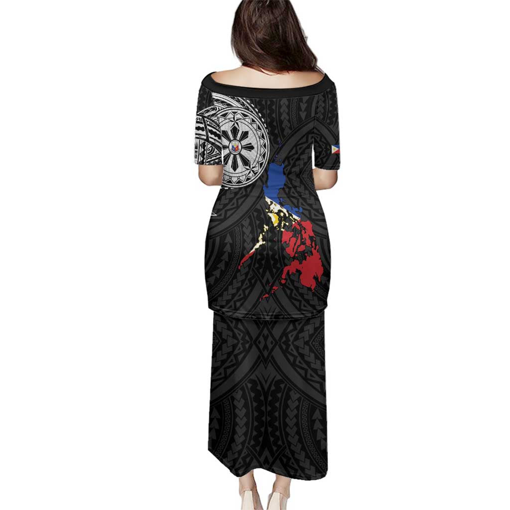 Philippines Strong Family Matching Puletasi and Hawaiian Shirt Filipino Map Polynesian Tattoo - Wonder Print Shop