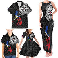 Philippines Strong Family Matching Tank Maxi Dress and Hawaiian Shirt Filipino Map Polynesian Tattoo - Wonder Print Shop