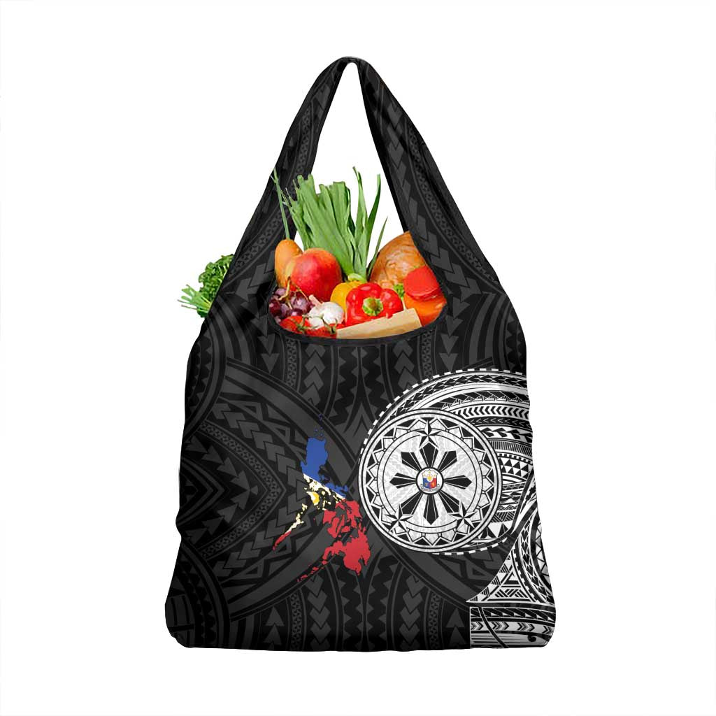 Philippines Strong Grocery Bag Filipino Map Polynesian Tattoo - Wonder Print Shop