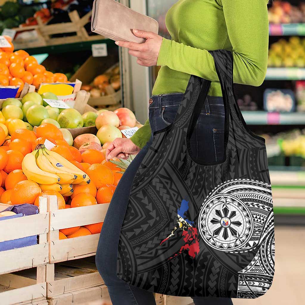 Philippines Strong Grocery Bag Filipino Map Polynesian Tattoo - Wonder Print Shop