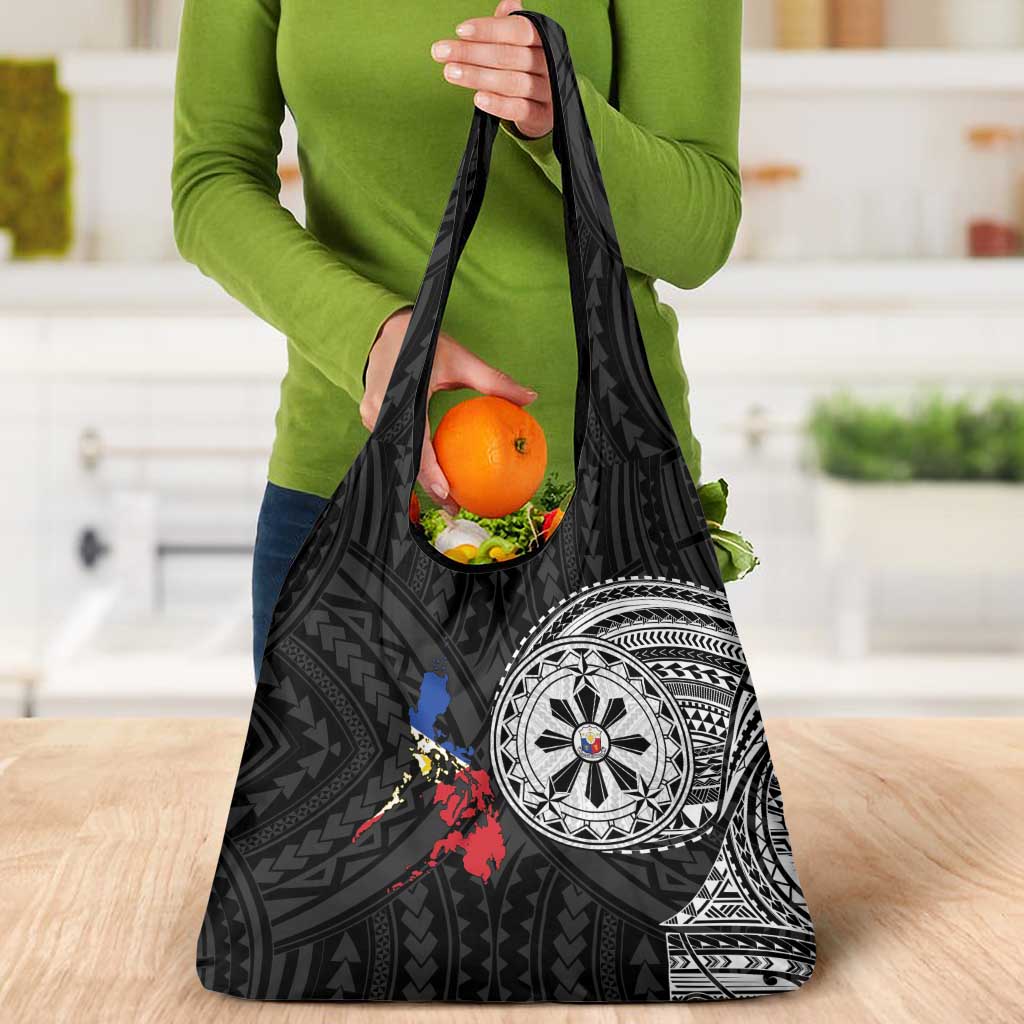 Philippines Strong Grocery Bag Filipino Map Polynesian Tattoo - Wonder Print Shop
