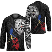 Philippines Strong Hockey Jersey Filipino Map Polynesian Tattoo - Wonder Print Shop