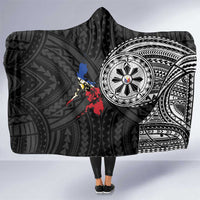 Philippines Strong Hooded Blanket Filipino Map Polynesian Tattoo - Wonder Print Shop